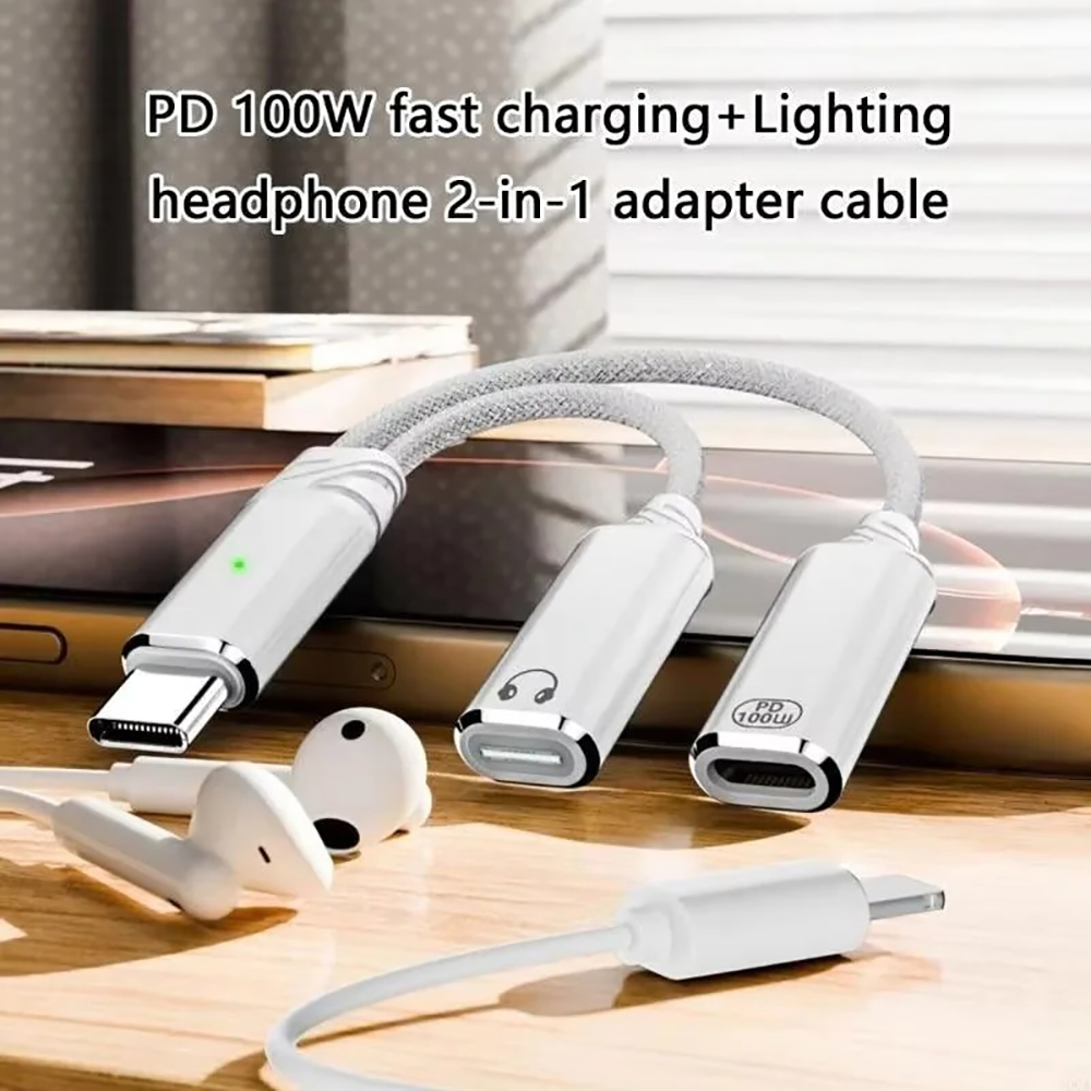محول USB C 2 في 1 لسماعات الرأ - مراجعة Earphone Splitter Jack وسعره
