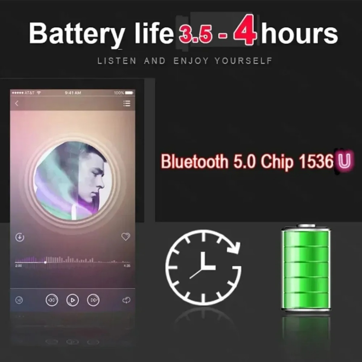 سماعات أذن لاسلكية أصلية جديدة - مراجعة Bluetooth Headset On Ear وسعره